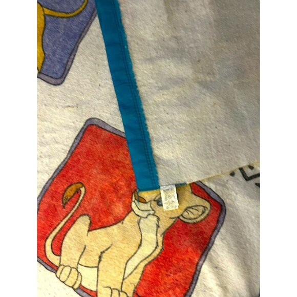 Vtg Disney Lion King Blanket Twin Throw Size 90s, Simba, Timone, Pumba, Nala - Picture 8 of 12